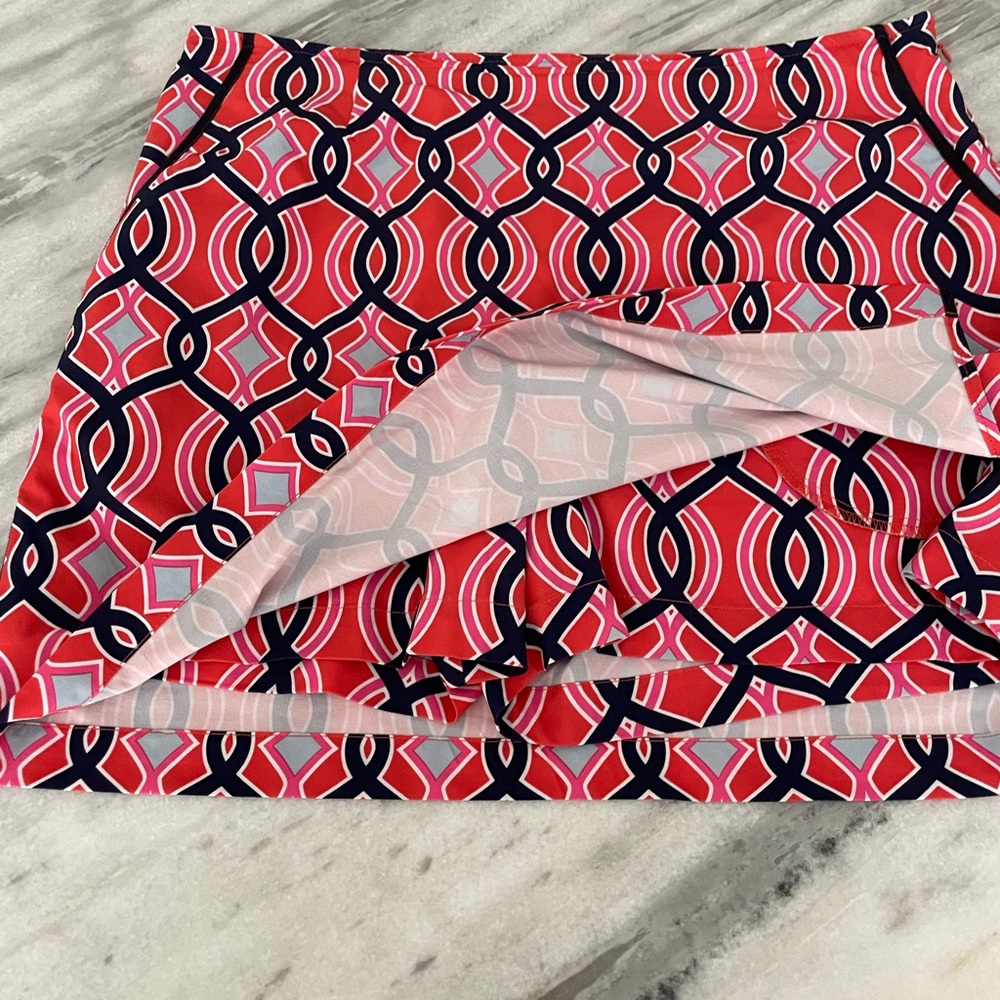 Golftini Orange and Navy Golf Skort - Picture 3 of 9